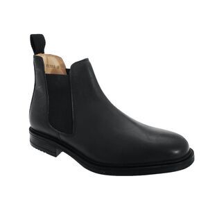 Roamers Mens Leather Gusset Boots / Black
